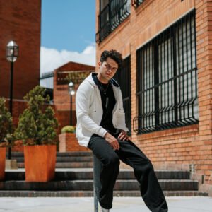 chaqueta lejos crema hombre